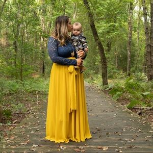 Navy & mustard outfit